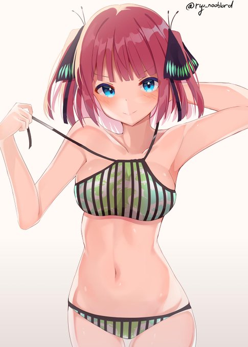 翠月 琉🍊さんがTwitterに投稿した中野二乃(五等分の花嫁)のイラスト。