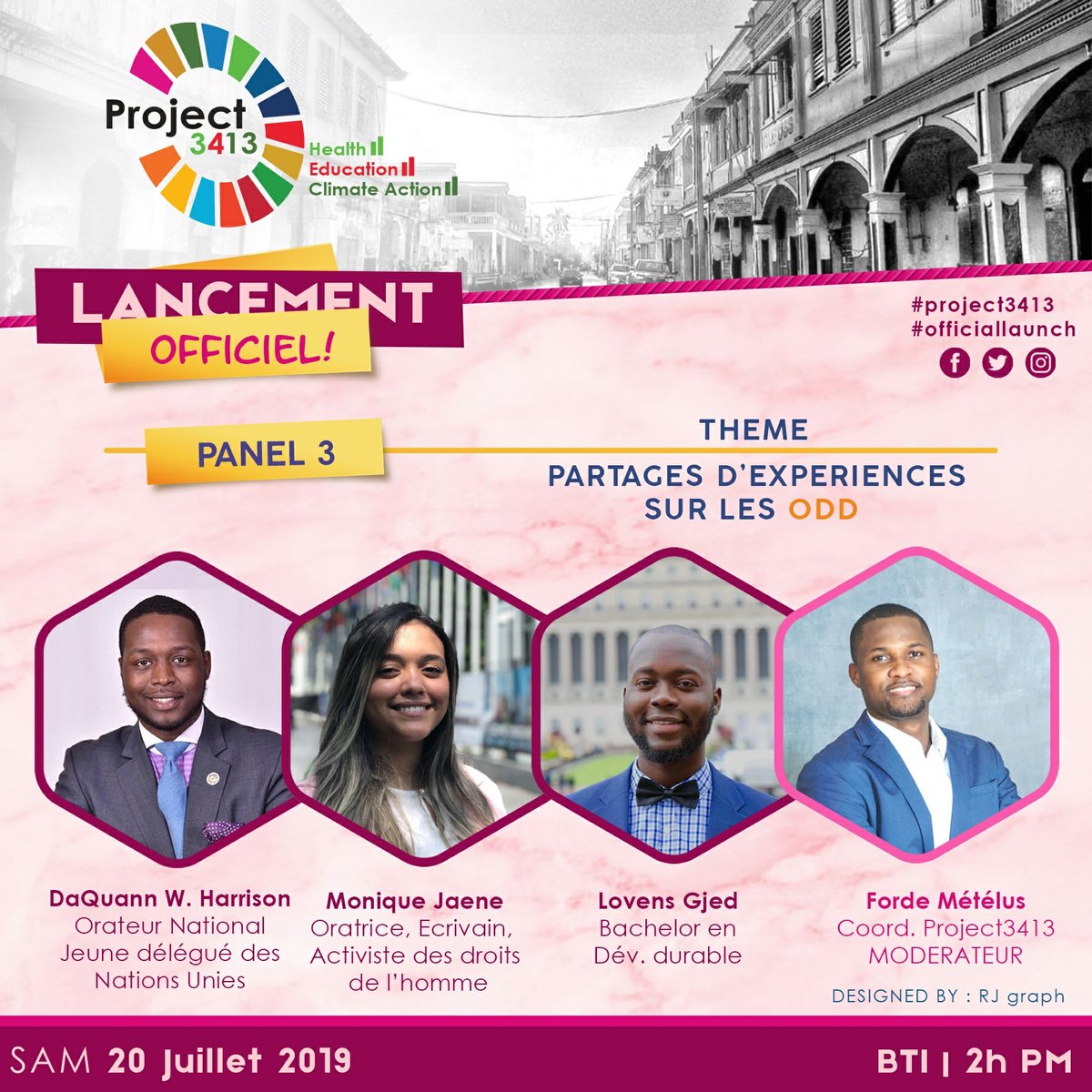 Notre Coordonnateur modérera le troisième panel consistant en un partage d'expériences acquises par des ouvriers du développement durable. A la table de discussion: un jeune délégué des NU, une Activiste des Droits de l'Homme,et un Bachelor en Développement durable.
#Projet3413
