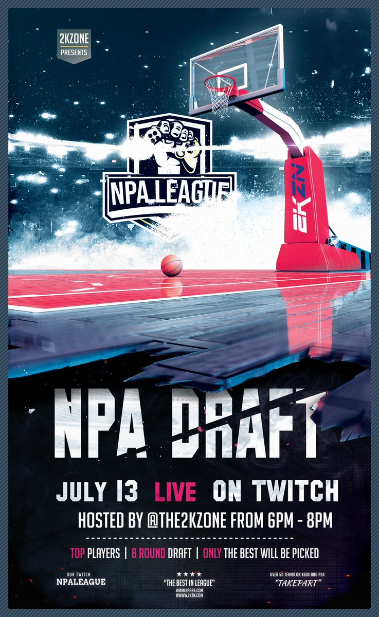 Stay tuned for our first ever draft starting at 6:00pm Est. @the2kzone will be hosting the draft....Xbox will be first followed by PS4. View the website for the draft order.