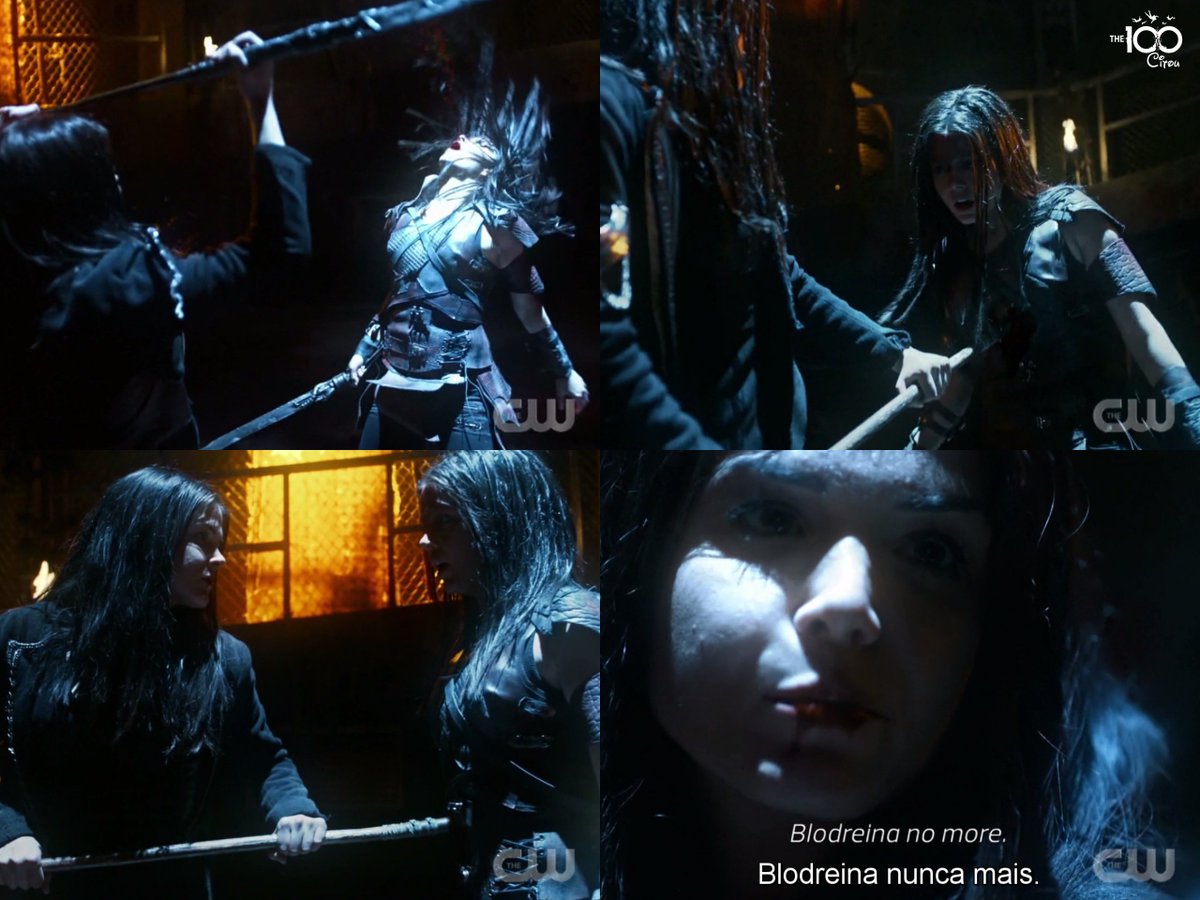 Octavia vs Blodreina = Batalha do século 💪👊 
( 6x09 ) #The100 #RipBlodreina