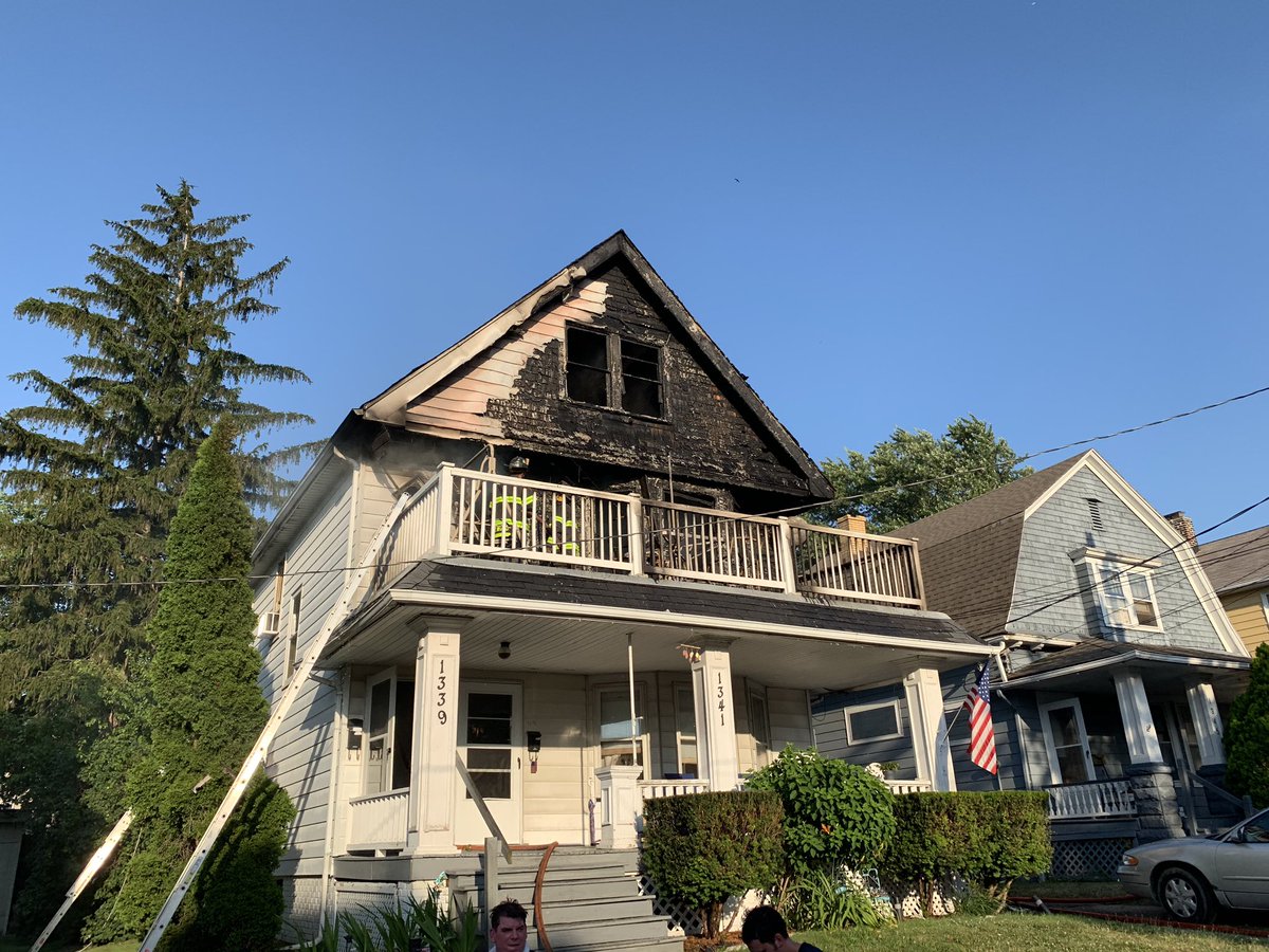 Lakewood Fire Companies worked a structure fire on Thoreau Ave. earlier this evening. Engine 3 was first due, upon arrival On scene  Engine 3 reported heavy fire showing from division 2. Multiple lines were pulled for fire suppression. No injuries, fire under investigation.