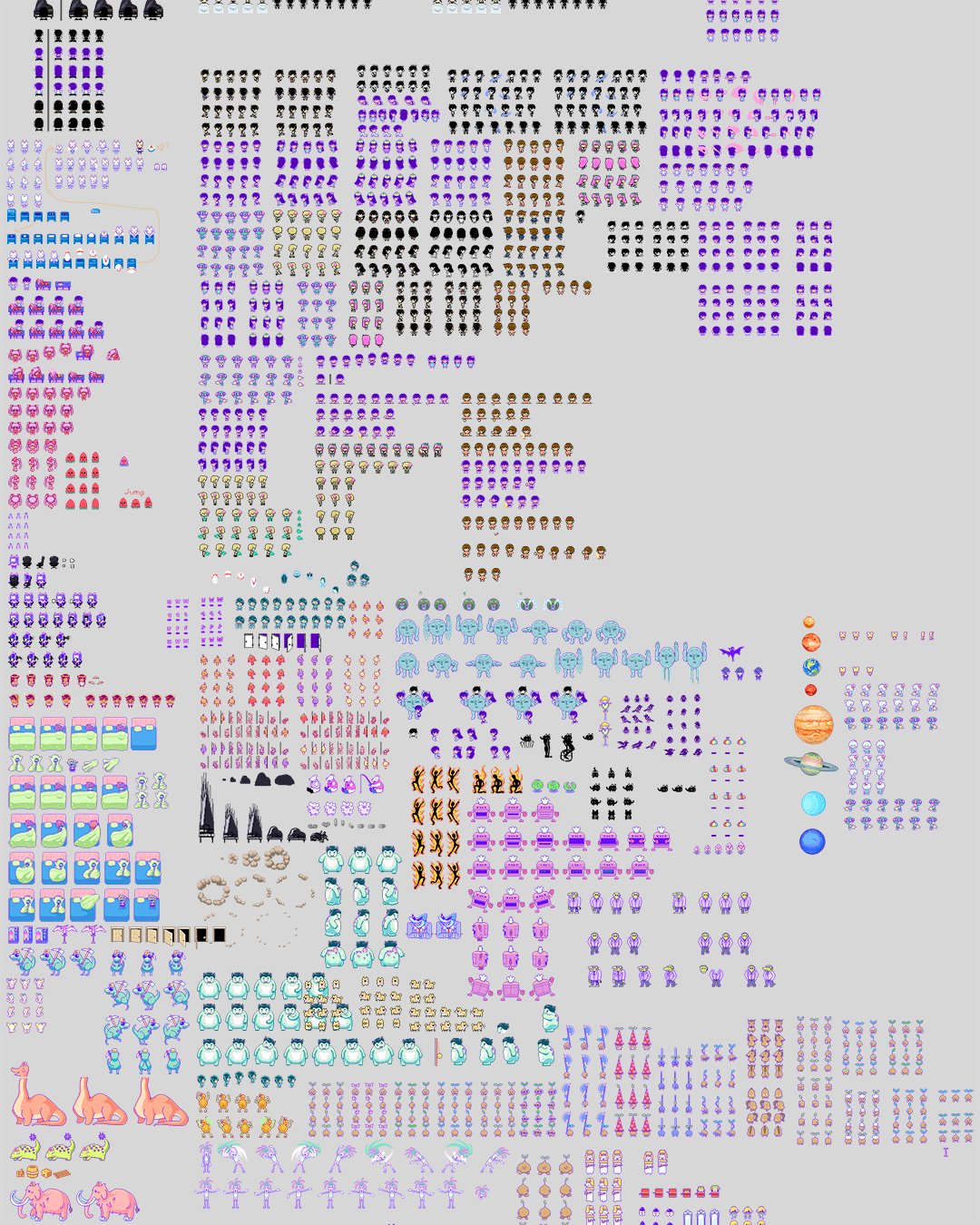 OMORI on X: an incredibly huge sprite sheet file. (2018)   / X