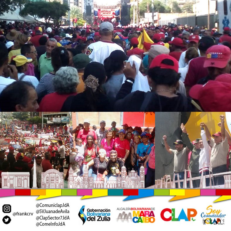 ComuniclapJdA's tweet photo. El pueblo zuliano, maracaibero, salió a la calle en repudio al informe de Michelle Bachelet, un informe que desconoce la realidad de #Venezuela y niega las luchas del pueblo venezolano, que invisibiliza las batallas que ha dado la mujer venezolana. @PartidoPSUV  #JuntosPorLaPaz https://t.co/QAYsYWw5Ct