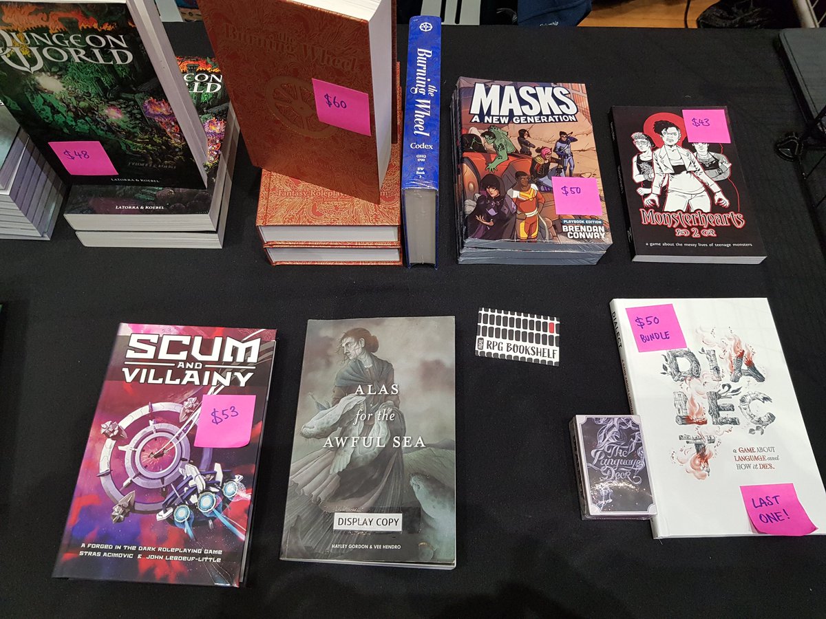 rpgbookshelf's tweet image. Having a great time at Hubcon convention - lots of people learning about indie RPGs for the first time!