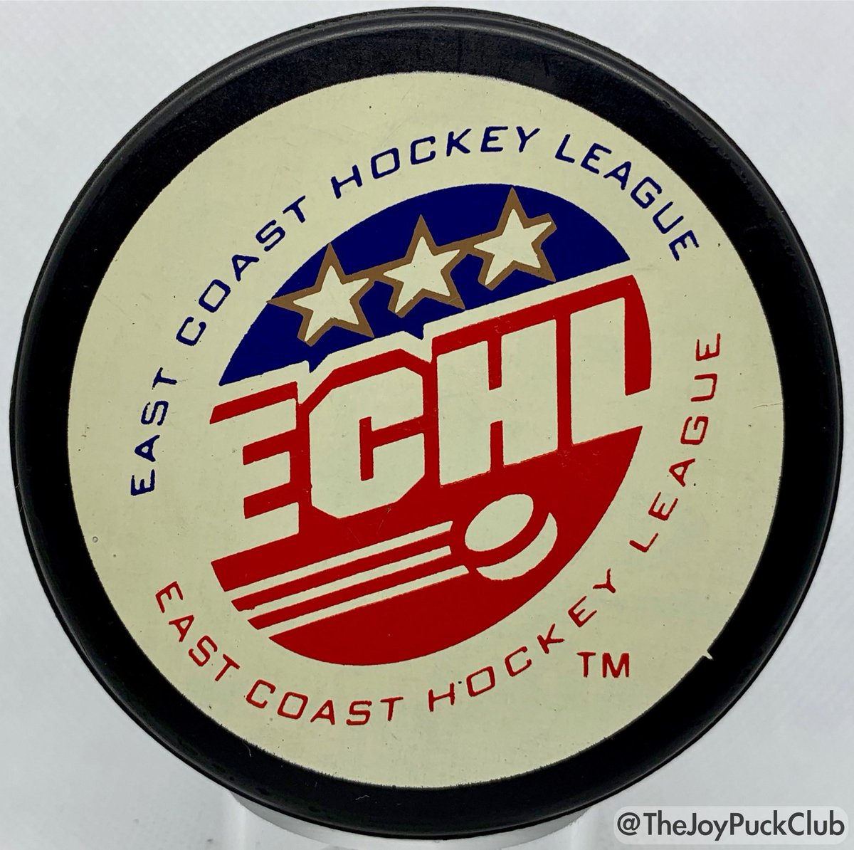 thejoypuckclub's tweet photo. ECHL logo puck from back when it stood for “East Coast Hockey League”. Expansion into the west led to the change to simply “ECHL” in 2003.
@echlhockey
#ECHL #eastcoasthockeyleague #hockey #puck #hockeypuck #league #puckcollection https://t.co/EEwQfZNboM