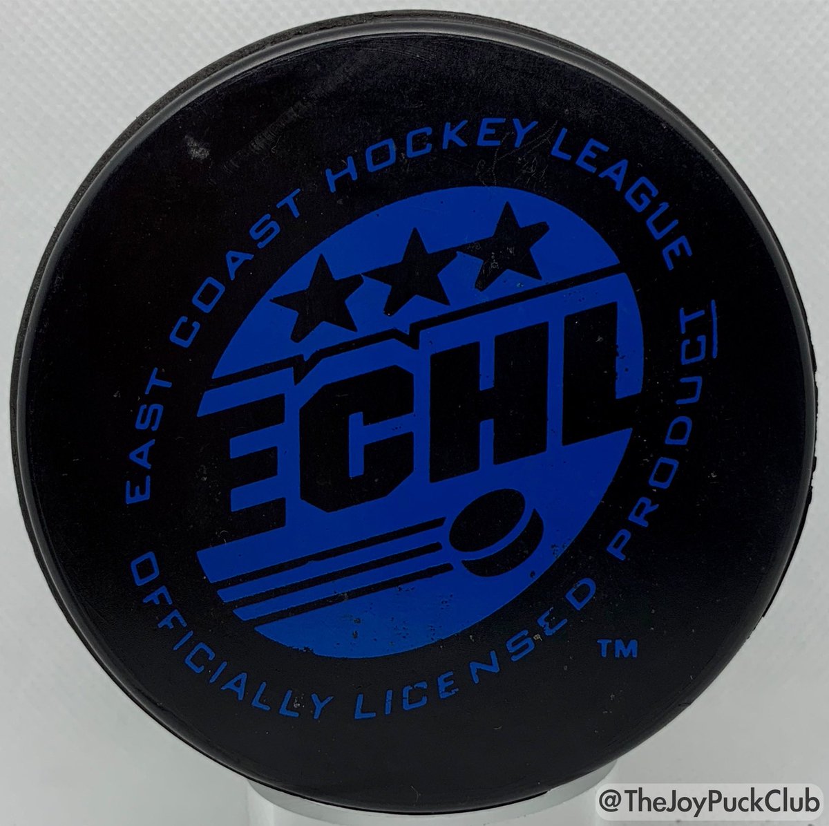 thejoypuckclub's tweet photo. ECHL logo puck from back when it stood for “East Coast Hockey League”. Expansion into the west led to the change to simply “ECHL” in 2003.
@echlhockey
#ECHL #eastcoasthockeyleague #hockey #puck #hockeypuck #league #puckcollection https://t.co/EEwQfZNboM