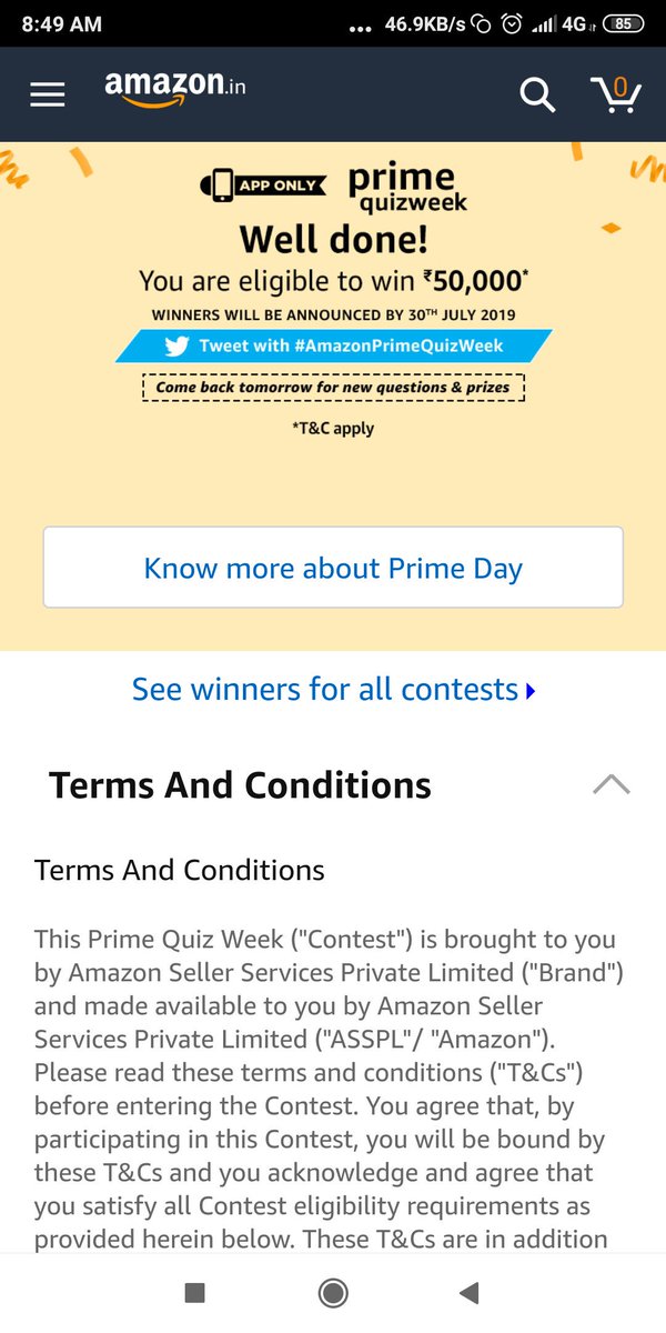 Archanagupa7676's tweet photo. #AmazonPrimeQuizWeek
#AmazonPrimeDay
#AmazonPrime
#Amazon
@amazonIN https://t.co/5T3BMm5NRK