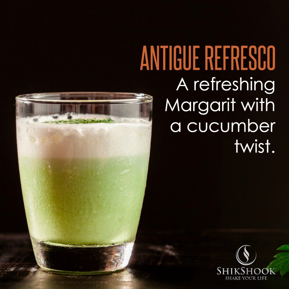 shikshook's tweet photo. Antigue Refresco.
A refreshing Margarit with a cucumber twist.
_______
Visit our website for cocktail recipes:
🌐 website: https://t.co/vaNBkJbnur
🛍 Visit our store: https://t.co/NN5mRAHcys

#ilovecocktailsbyshikshook #SHIKSHOOK #NewYearsSparkler #CocktailsEBook https://t.co/6H9BZIGS8B