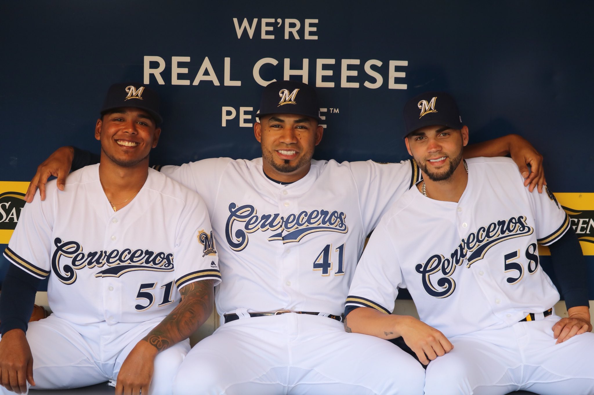 Cerveceros Day at Miller Park. Today the Milwaukee Brewers hosted