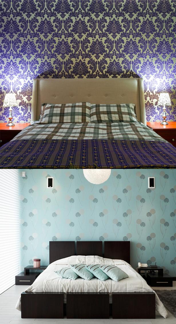 GordonLovellWpg's tweet photo. Which bedroom would you want in your house? Both of the wallpaper patterns are quirky, but could work really well in the right home. https://t.co/P1IA0npvSB