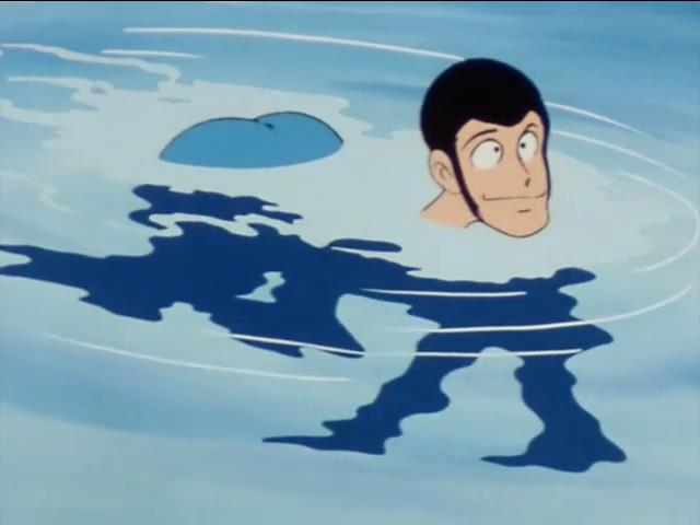 that's quite the swimming technique lupin got there