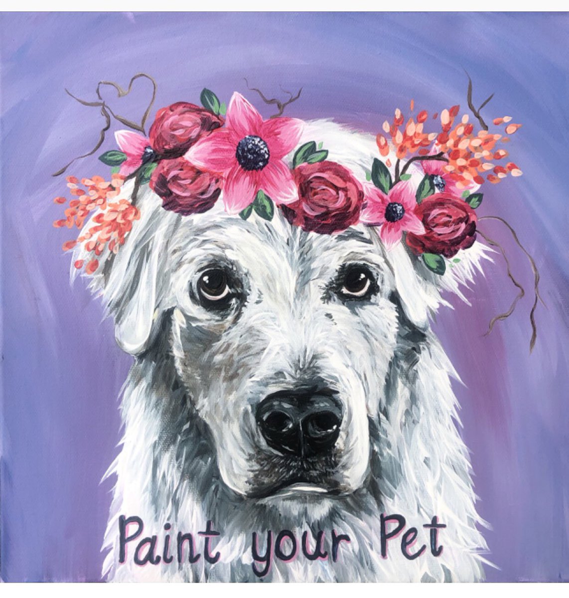 PWATPowellTN's tweet photo. PAINT YOUR PET!! • SAT, JULY 20! • 6-8 pm with artist JORDAN! Register online now!! Flower crown optional!!! https://t.co/FgnGxuCClZ
