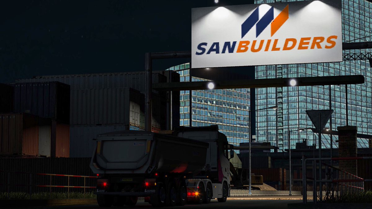 VirtualTruckETS's tweet photo. I’ve been away for a little while but it’s back to work at @VivaTrucking with the Scania S580, pulling an aggregates trailer full of gravel to SanBuilders in London. https://t.co/gznM7d6A5v