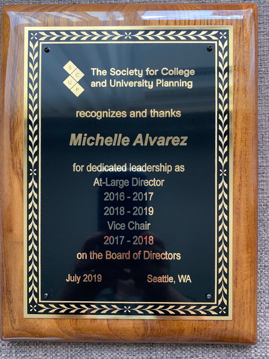 It has truly been a pleasure serving on the ⁦@Plan4HigherEd⁩ Board! I look forward to continuing my work with SCUP at a time where planning is an essential skill to bring about change and innovation #integratedplanning