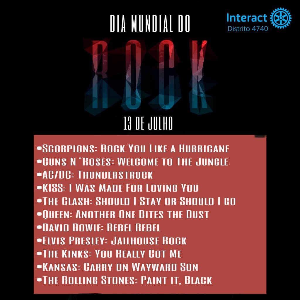 interact4740's tweet image. Para celebrar o #DiaDoRock , separamos para vocês algumas músicas desse gênero musical que conseguiu se espalhar rapidamente pelo mundo com suas batidas diferentes e ritmos únicos!