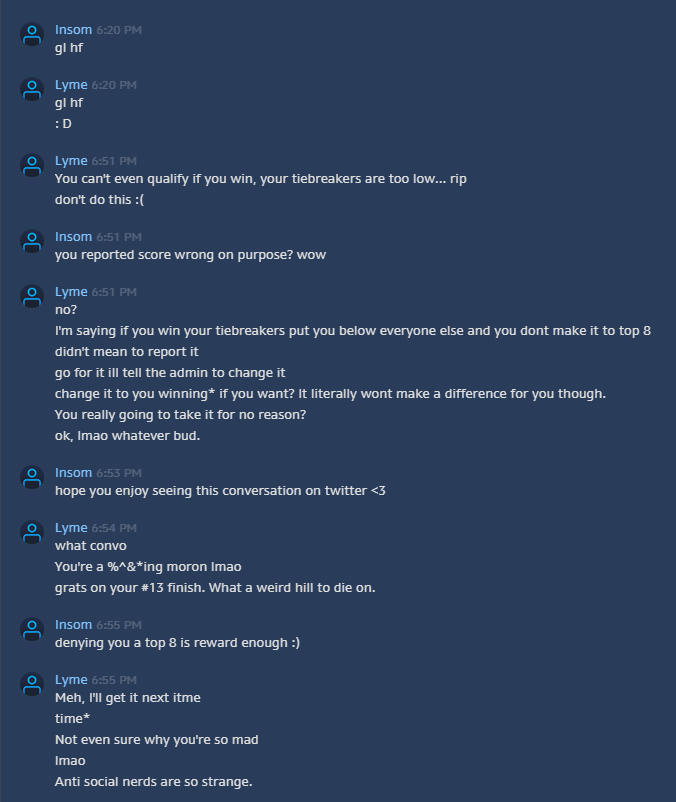 Michael Fagan On Twitter Thx I Did In Fact Get The Match Result Corrected Any Action Beyond That Is Up To The Admins I M Fortunate I Ve Built Myself A Small Platform With