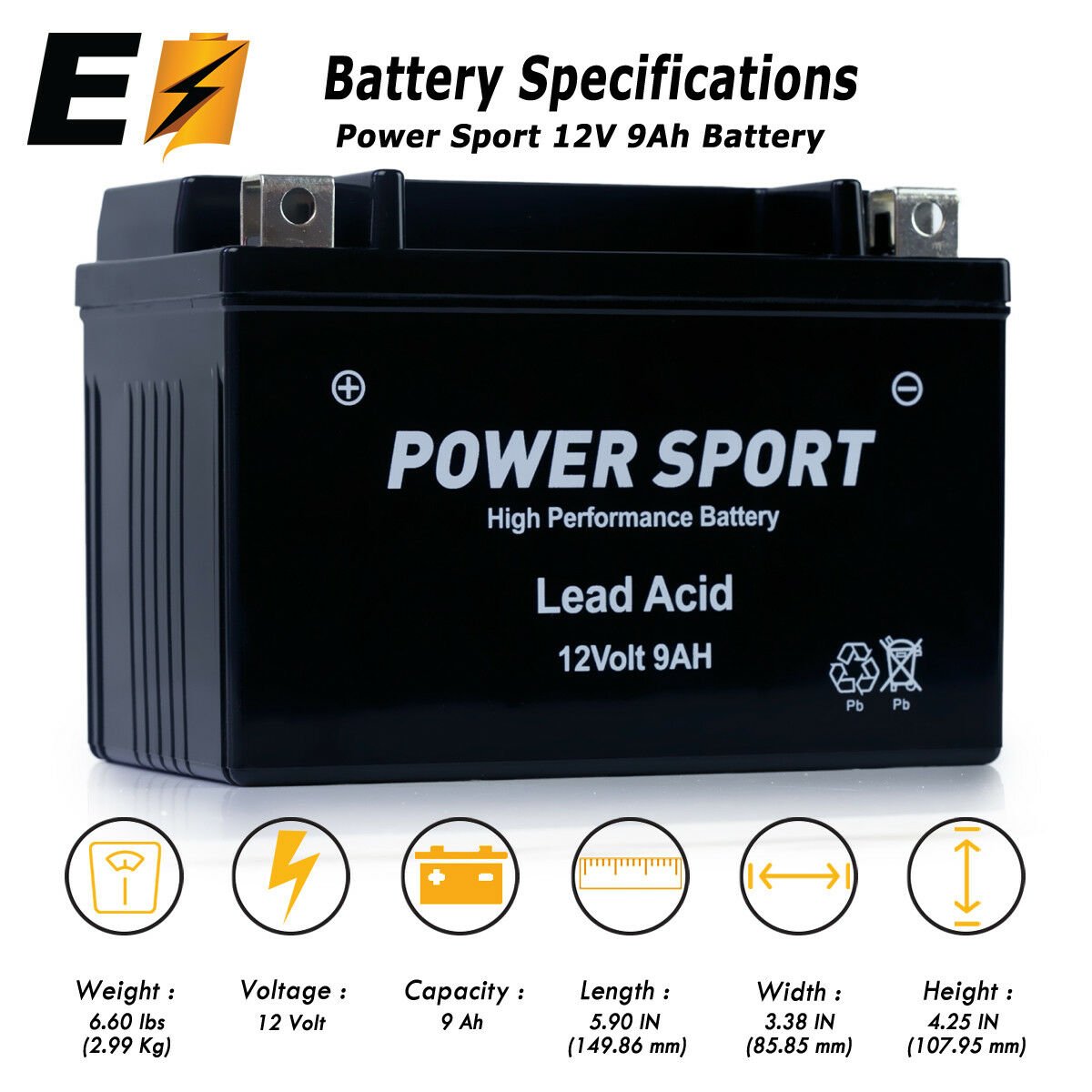 Chrome Battery YTX9-BS High Performance Maintenance Free Sealed AGM Motorcycle Battery Replacement for Yuasa YUAM329BS EXT9 C GTX9-BS CTX9-BS Chrome Battery YTX9-BS High Performance Maintenance Free Sealed AGM Motorcycle Battery Replacement for Yuasa YUAM329BS EXT9 C GTX9-BS CTX9-BS