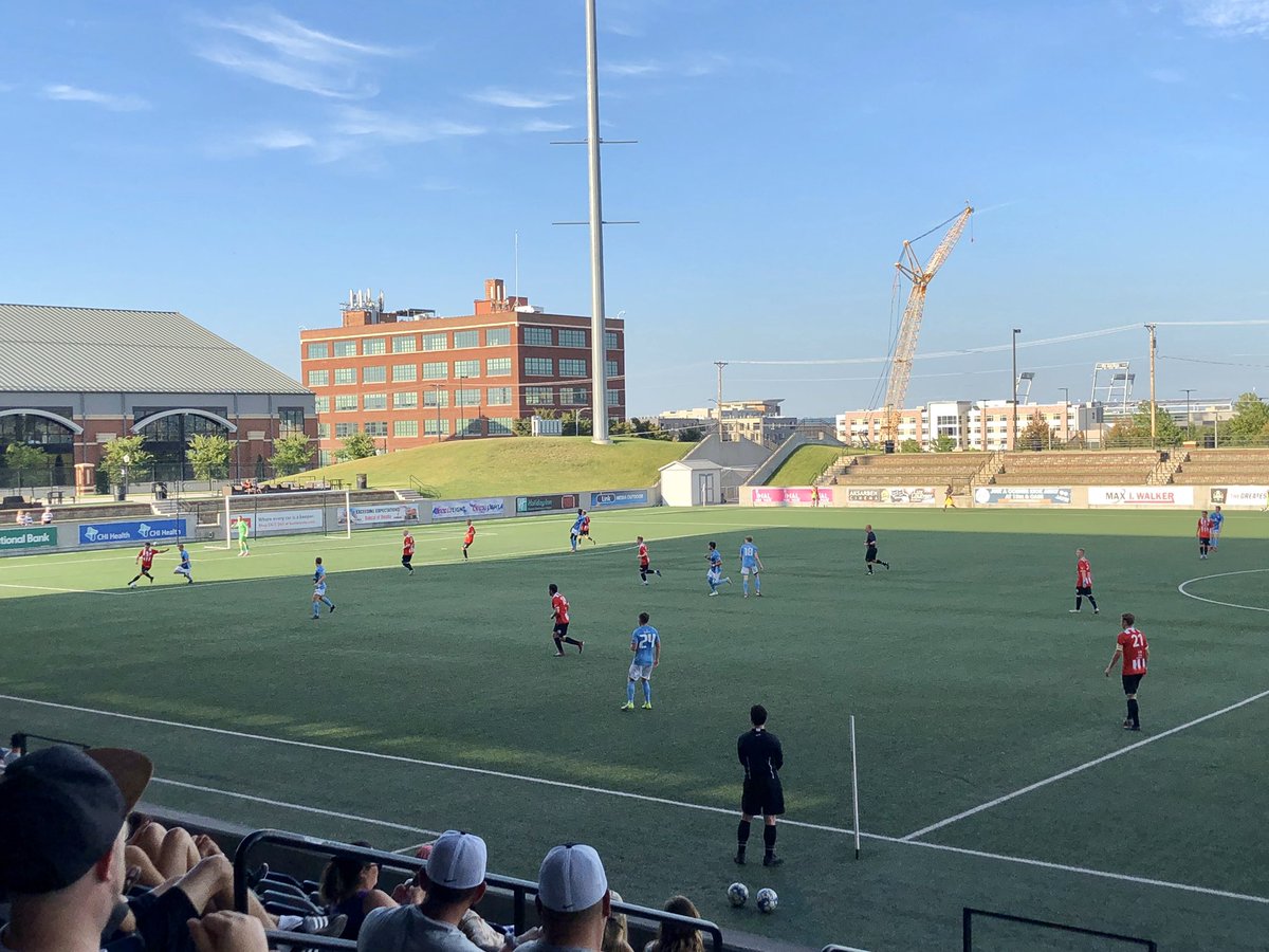 Absolutely gorgeous mid-summer evening for some top quality footy 👌🏻🙌🏻 #Harvest3Points #COYT #Omaha