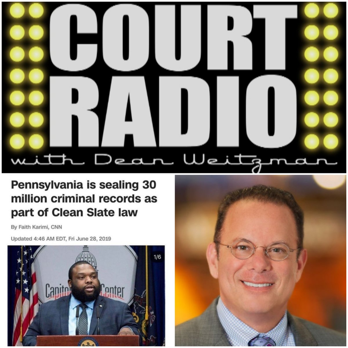 Sun. July 14, 7am, Court Radio: @jordanaharris will be our in studio guest with host @myphillylawyer Dean discussing Clean Slate Law and how it has helped Pennsylvanians. Syndicated. Tune in @rnbphilly @boomphilly @classixphilly #courtradio #phillyradio