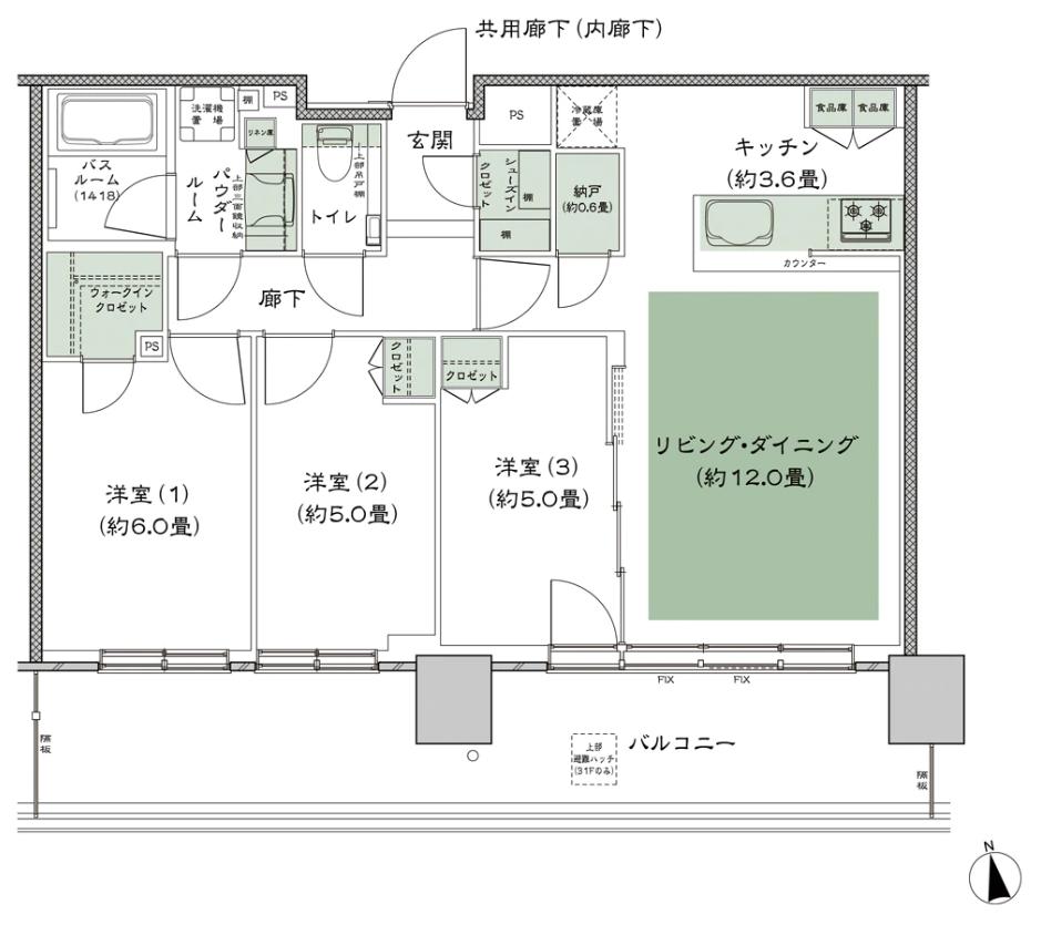 都心マンションツイート 70平米3ldkの間取りとしては これがほぼベストの形状では すみふ有明ー場所はともかくとして T Co Dcfqrepu7h Twitter