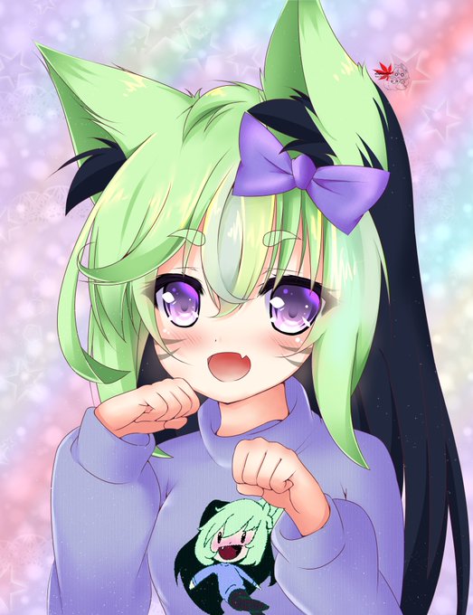 @illythekitty @GotDrumsy 
I've found your channel some time ago, and your content is so enjoyable to watch! I particularly love your infectious laugh and cute catgirl design

I hope you enjoy a little something I drew 壁|ω・`)すくすく。。。 