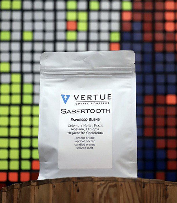 S A B E R T O O T H 🐯
.
Vertue's original espresso is a much-loved blend designed to cut through milk with notes of peanut brittle, apricot nectar, candied orange &amp; smooth malt.
.
Now serving at Vertue Coffee Roasters, or…

📸 instagram.com/p/Bz4KU1vADQo/ via tweet.photo