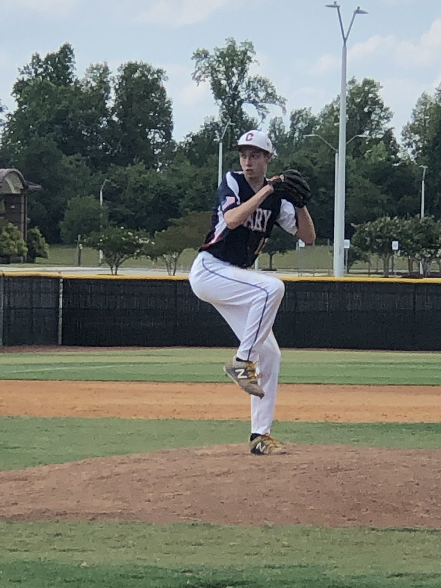 CaryLegion's tweet photo. Starter ?  Reliever ?  Both ! Eddie Thompson pitches Post 67 Cary Bulls to Area 1 Jr Legion Championship. https://t.co/uJUBdIVunD