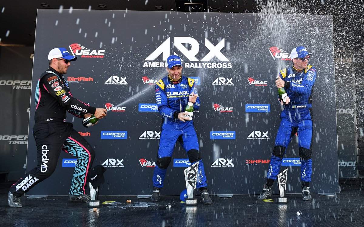 ChrisAtko's tweet photo. GOT THE WIN!!!!
Absolutely stoked right now! Can’t thank everyone enough! The hard working crew behind the scenes deserved this one! Great racing today by all! @subarumotorsportsusa @subaruaustralia @subaru_usa @arxrallycross #ARX #Rallycross #Subaru #WRX #STI #ChrisAtko #Atko55 https://t.co/vytU17cSI8