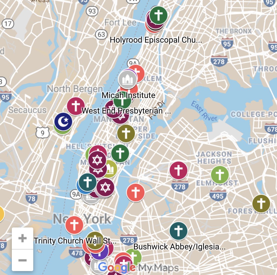 Ahead of planned ICE raids tomorrow, @NewSanctuaryNYC has a map of faith communities offering sanctuary to undocumented immigrants. #ICERaids #TrumpRaids google.com/mymaps/viewer?…