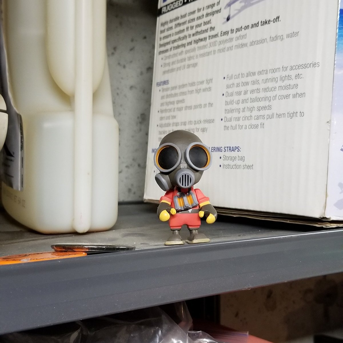 MarissaTheMoth's tweet photo. I found my Pyro figure on my dad's workshop shelf https://t.co/4fZrcnPvnq