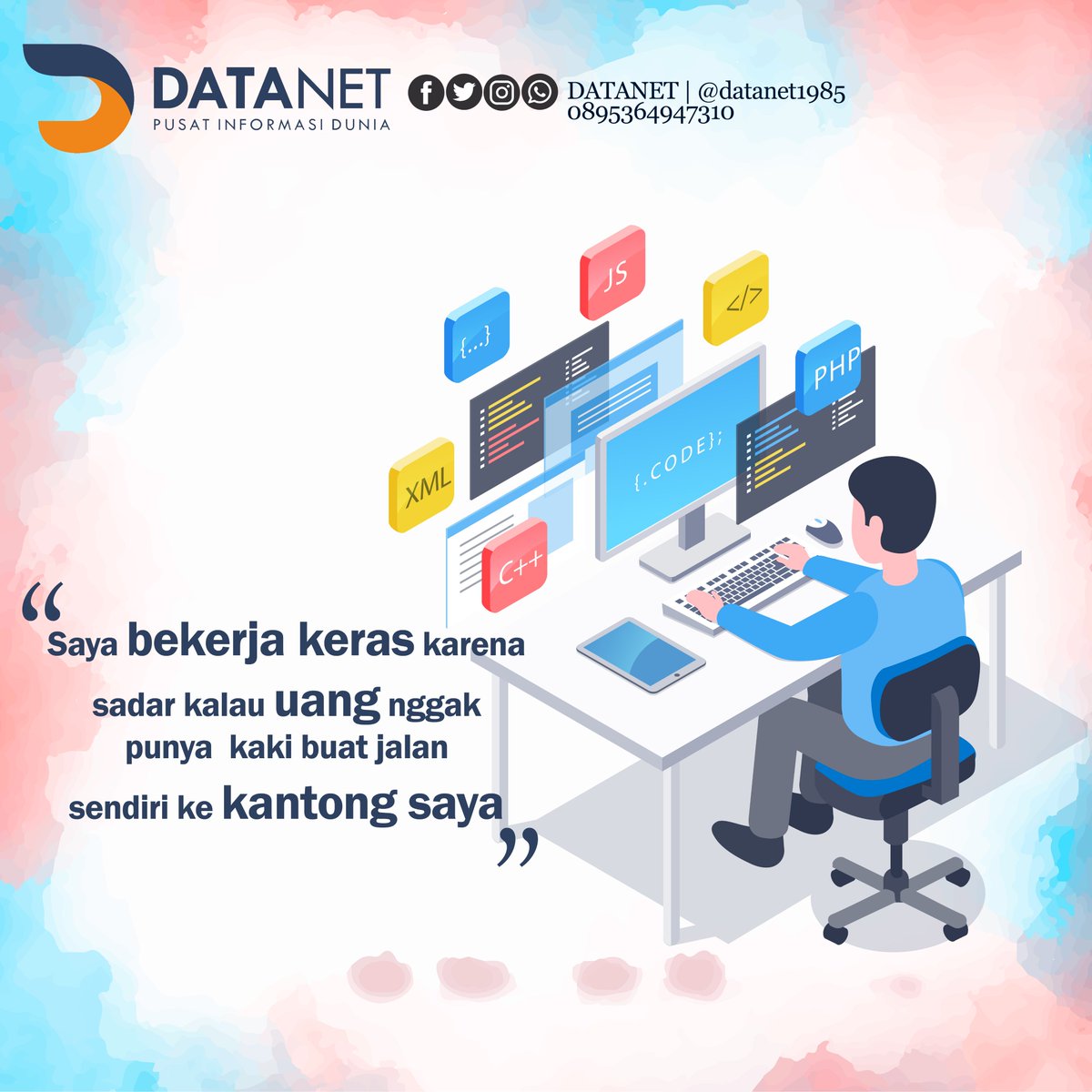 datanet1985's tweet image. selamat pagi sahabat dataaa...
Nah loh, mau wifian sambil berpenghasilan ? pasang DATA NET HOME aja yuk sambil jual voucher wifi di rumah kalian...
#datanet
#datanethome
#datanethotspot
#datanetkece
#network
#ngalahnesia