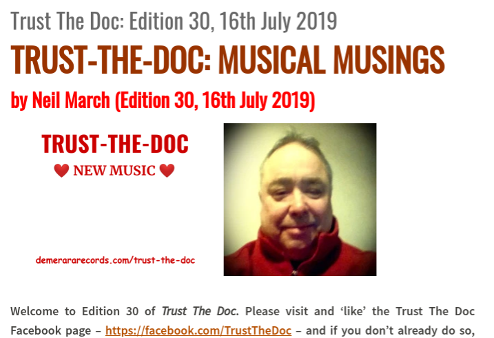 Ed. 30 of #TrustTheDoc is the largest yet &amp; has new improved look. Featured artists incl. <a href="/Jazzwise/">Jazzwise</a> <a href="/McCruddenmusic/">Siobhan McCrudden</a> <a href="/SadieHorler/">Sadie Horler</a> <a href="/mariaandbetty/">The Broken-Hearted Few</a> <a href="/lisaredford/">lisaredford</a> <a href="/emmareevesmusic/">Emma Reeves</a> <a href="/TheKaneGang/">TheKaneGang</a> <a href="/morning_myth/">Morning Myth</a> <a href="/DeadScrimshaw/">ΛᄂӨYƧIЦƧ ƧᄃЯIMƧΉΛЩ</a> <a href="/killermiracleuk/">KillerMiracle</a> <a href="/soeursoeursoeur/">Sœur</a> demerararecords.com/trust-the-doc-…