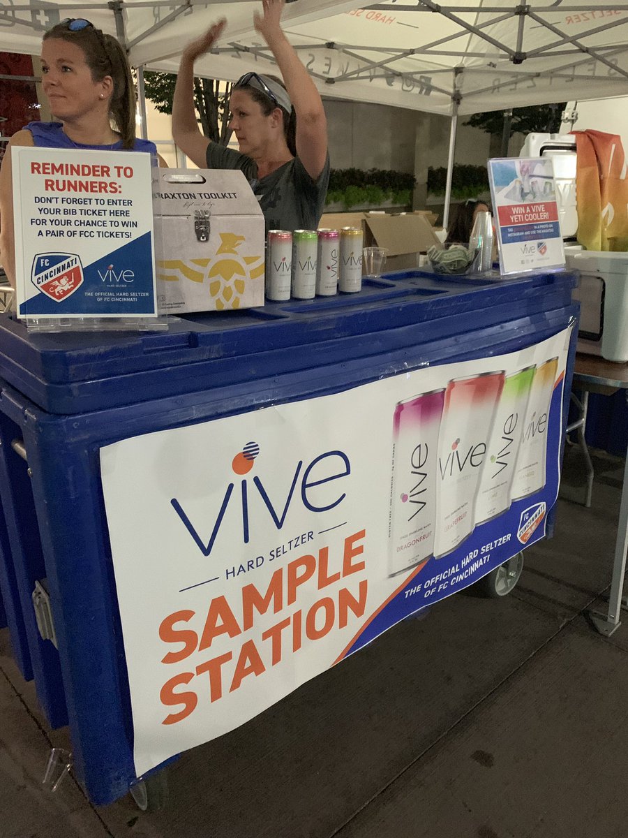 FccRace's tweet photo. Make sure to stop by the @viveseltzer booth to try a sample and enter to win a pair of @fccincinnati tickets!
#FCC3 #FCCRace https://t.co/wNG83yWFld