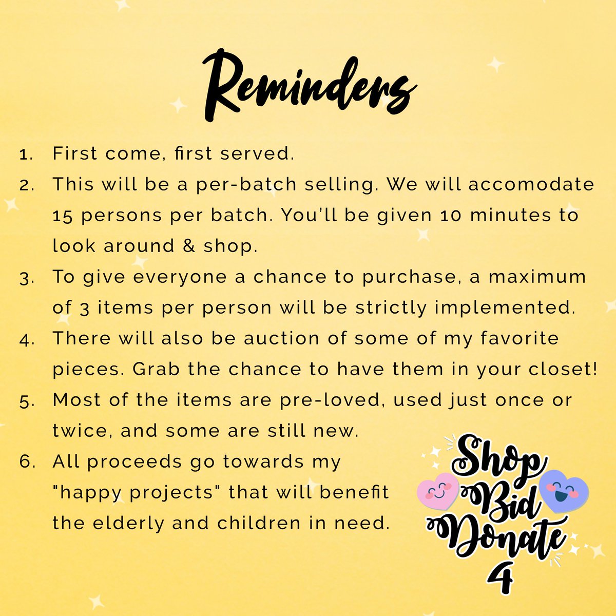 mainedcm's tweet photo. Good morning and happy Sunday, everyone! Shop Bid Donate happening tadaaaay! 

Where: Edge of Light Studio, Sct. Rallos, QC
Time: 2pm onwards

Don't forget to bring your umbrellas in case it rains. Stay safe and dry! See you later! 😊 https://t.co/taO7qkshIx