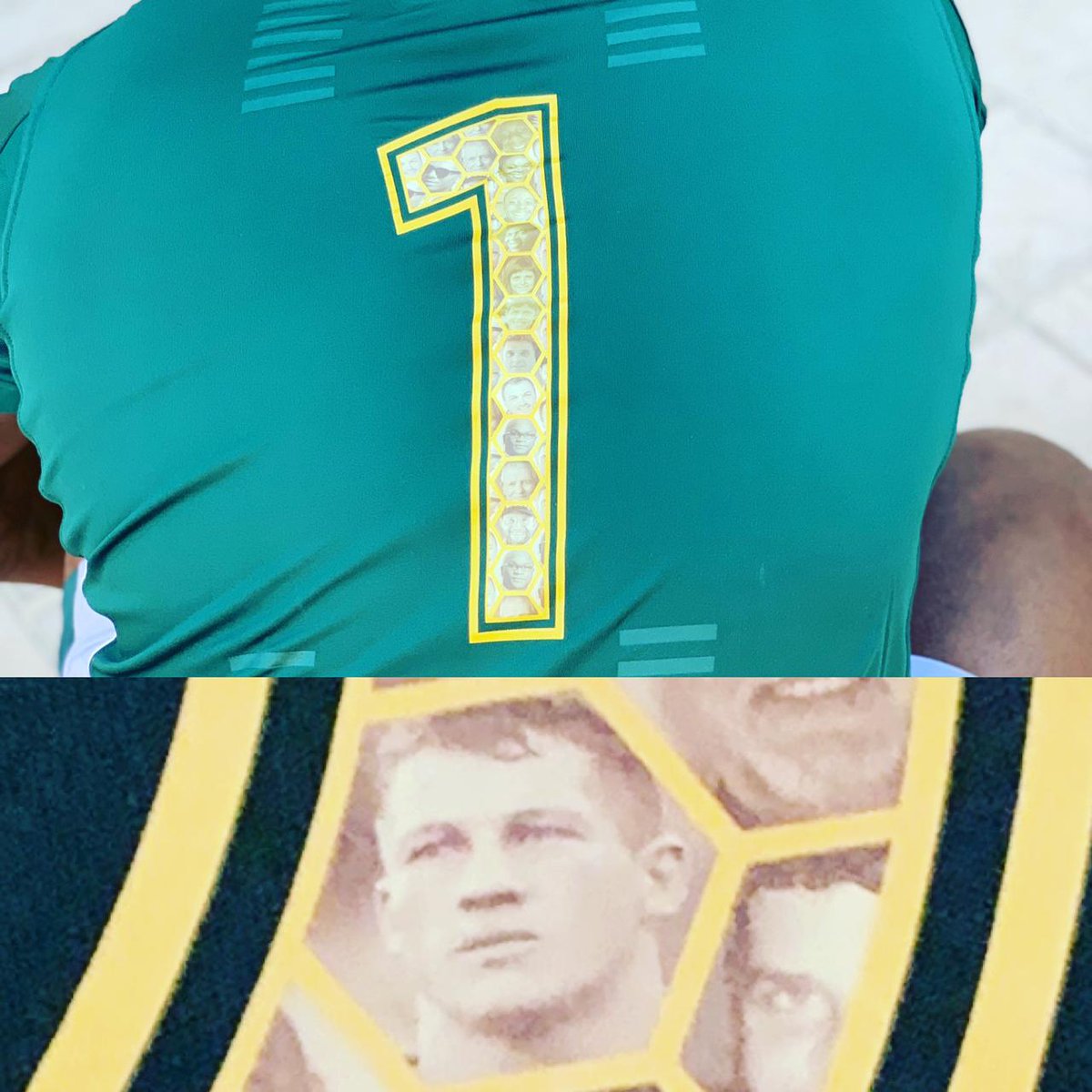 ultimaterugby's tweet photo. A touch of class from the @Springboks yesterday with James Small featuring on the back of the jersey #RIPJamesSmall https://t.co/RLwzXRb86I