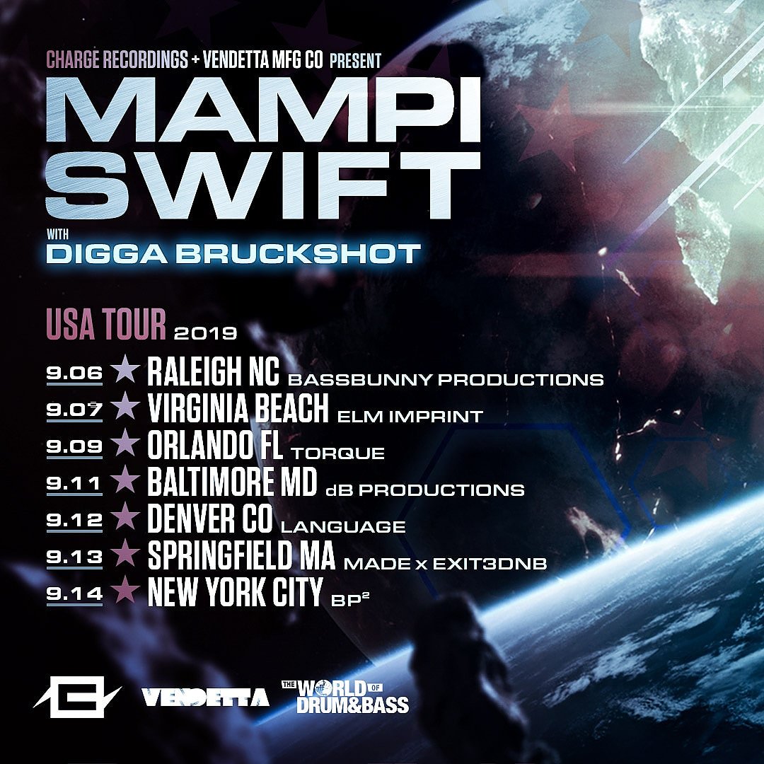 VendettaMFGCo's tweet photo. @mampi_swift x @DiggaBruckShot Full Tour Dates Announced for September 2019 🇺🇲 https://t.co/DXYYUgxlxH