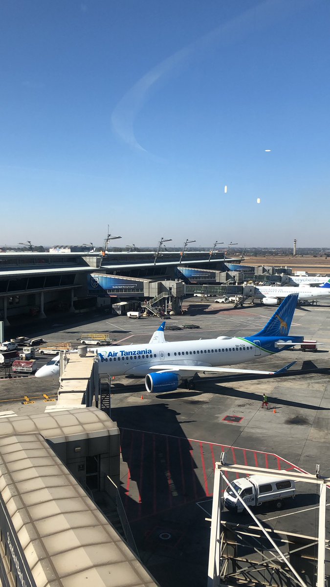Makambas's tweet photo. Nice to see Air Tanzania 🇹🇿 at ORTAMBO Airport in South Africa 🇿🇦 https://t.co/3MRVPSfuCM