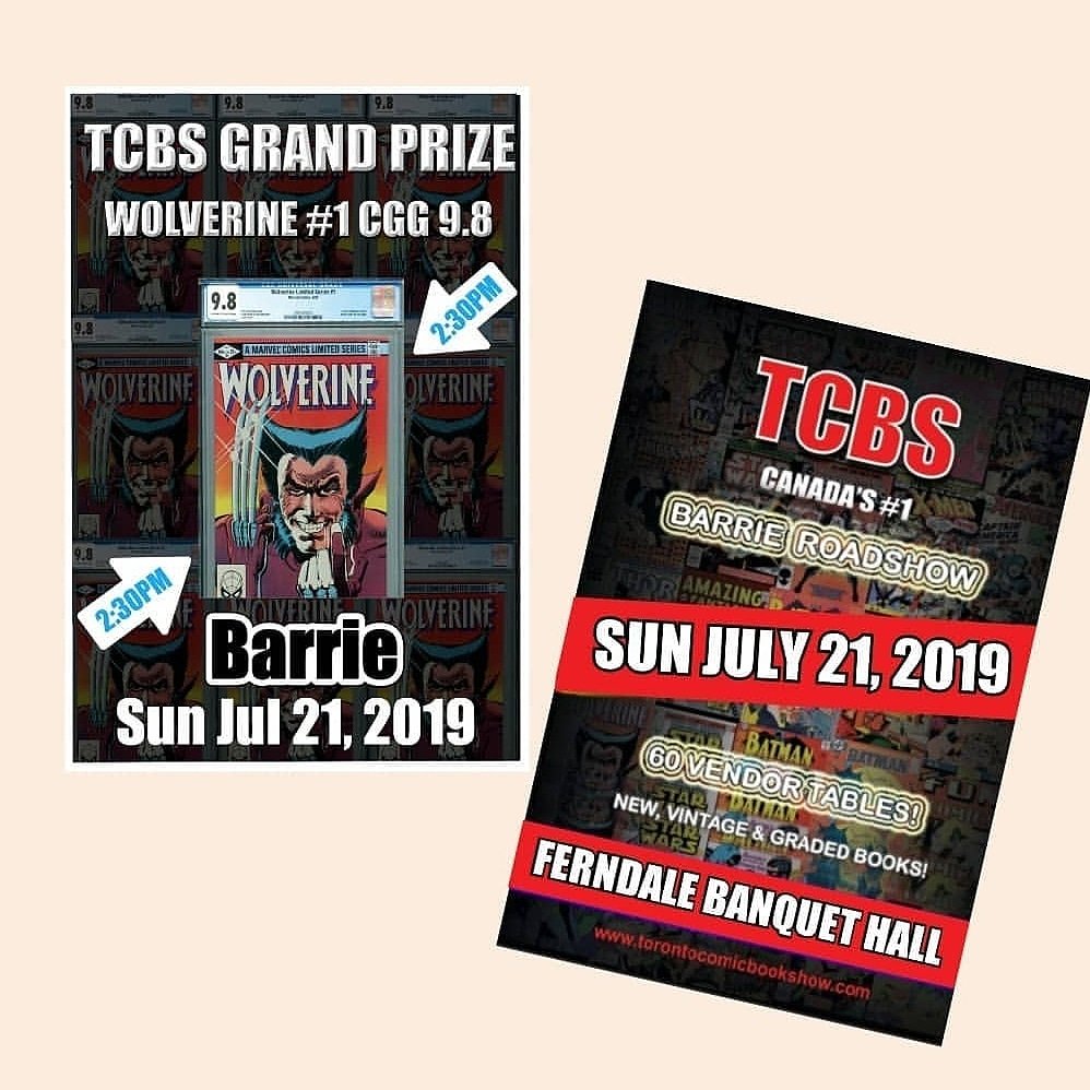 tocomicshow's tweet image. TODAY! TCBS Barrie! 60 Vendor Tables! 10AM-4PM Free parking! torontocomicbookshow.com #comics #igcomicfamily #igcomics #dccomics #marvel #vintage #batman #spiderman #sunday #collect #Toronto #Barrie #ontario #cottage #movies #invest #photooftheday #wolverine