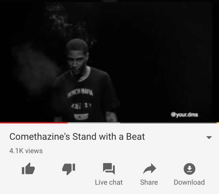 yourdms1's tweet photo. Trash YouTube producers when Comethazine uploaded “Stand” https://t.co/3eyDF9flhu