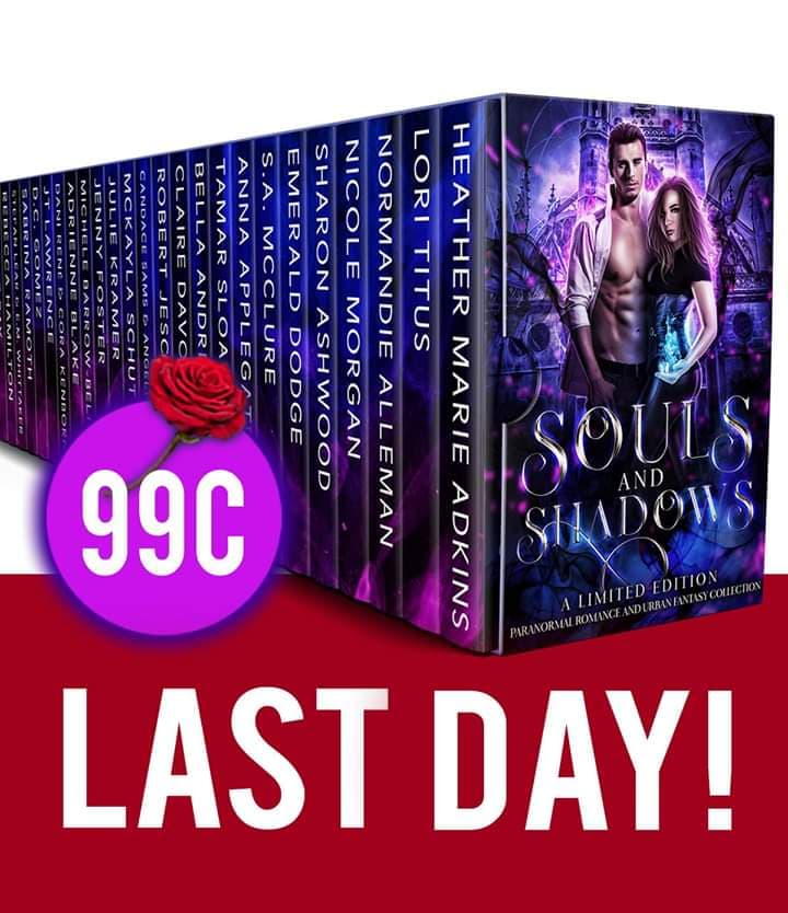 CoraKenborn's tweet photo. Today is the LAST DAY to pick up Souls and Shadows for only 99 PENNIES!

https://t.co/kiNKs89wsY

#Paranormalromance #UrbanFantasy #nowlive #lastday #99cents #amazon #nook #ibooks #kobo https://t.co/largHMr12v