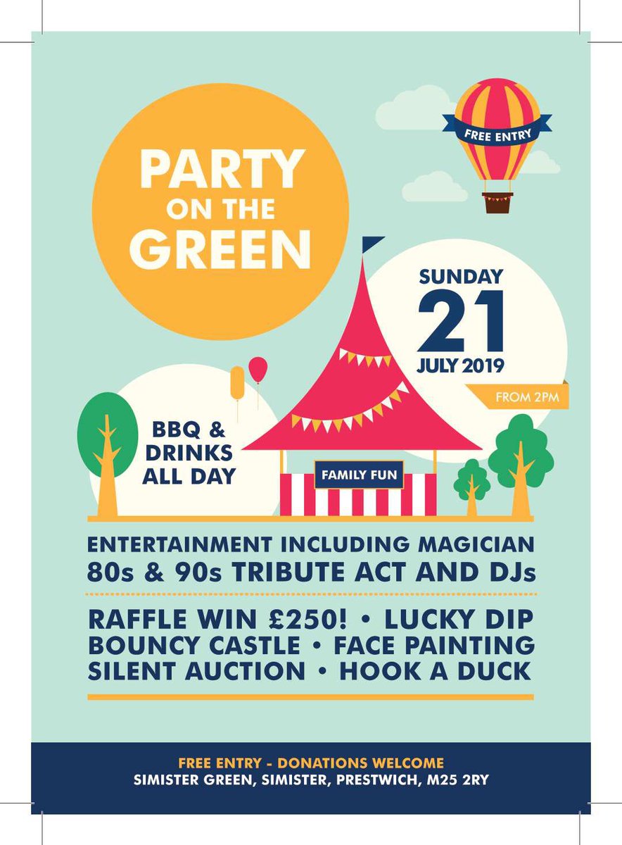 SimisterVillage's tweet photo. Simister Village Party On The Green TODAY from 2pm!
#come and join us, lots for the family to enjoy 👍 https://t.co/g5P0d0fR3G