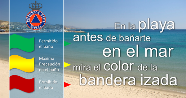 112rmurcia's tweet photo. Seguro que ya vas camino 🚗🚙🚕de la playa a disfrutar 🏖️de un baño fresquito. Recuerda que es conveniente bañarse en zonas vigiladas 🆘y que antes de entrar al agua debes fijarte 👀en el color de la bandera que ondea en el puesto de vigilancia #PlanCopla2019 #bañoseguro https://t.co/VILAOd8QPh