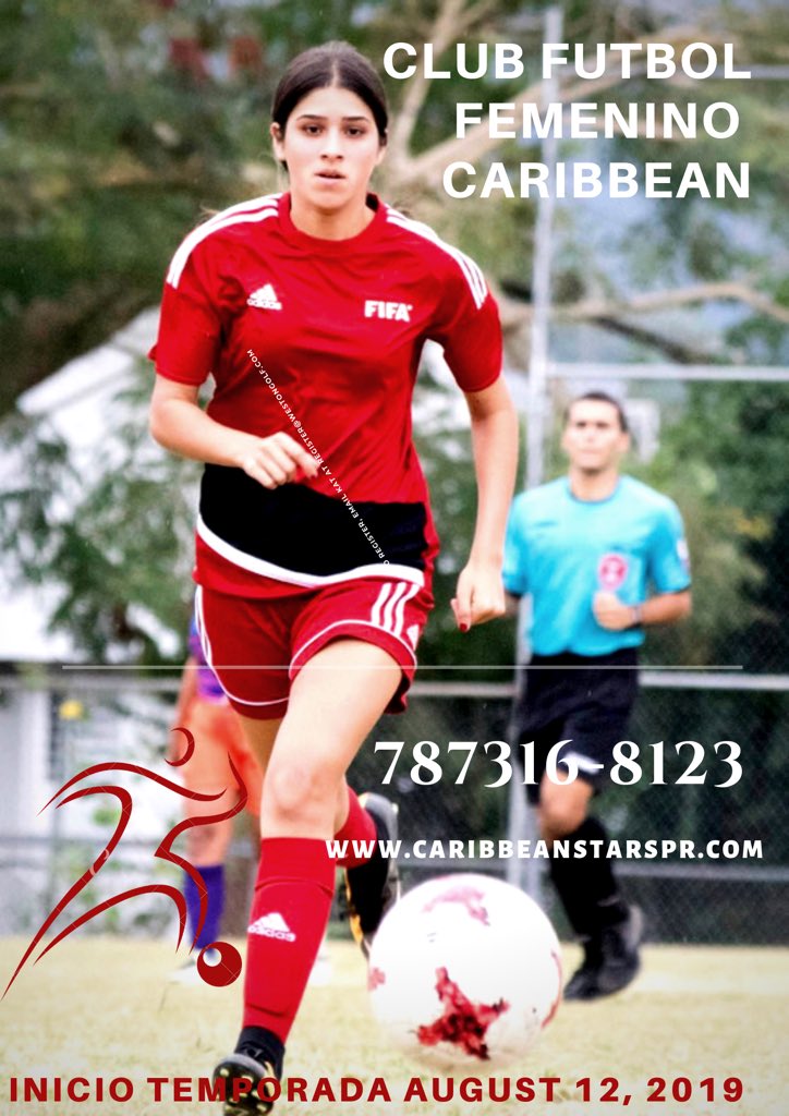 CaribbeanWsa's tweet photo. ¡ATENCIÓN CHICAS! Te invitamos a que accedas al siguiente enlace para que recibas orientación y puedas iniciar tu carrera deportiva en el único club de fútbol femenino de Caguas, Puerto Rico Caribbean Stars Futbol Club. ¡No pierdas la oportunidad! https://t.co/NHTnaHk2Em https://t.co/hbJppCw6aF