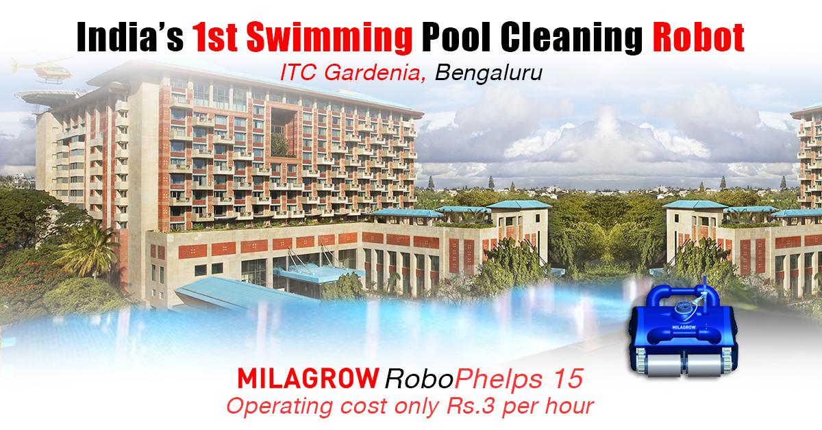 MilagrowRobots's tweet photo. Milagrow RoboPhelps, India's 1st Swimming Pool Cleaning Robot in Operation at ITC Gardenia, Bengaluru. Operating cost only Rs. 3 per hour.
Book a demo or buy now: https://t.co/zAlPPLwmVb
#itchotels #poolcleaners #swimmingpoolcleaning #swimmingpoolrobot #automaticpoolcleaner https://t.co/tsatXHWsN6