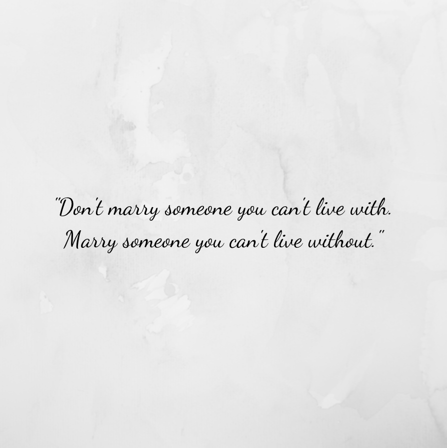 EngagementCam's tweet photo. "Don't marry someone you can live with, marry someone you can't live without"

Found the one, #putaringonit #lovequote #lovequotes #relationships #advice #love #gettingmarried #inlove #couplegoals https://t.co/PWoPa5T0Nh