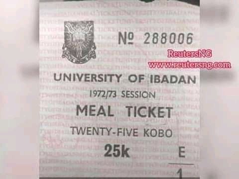 ifemosumichael's tweet photo. This is University of Ibadan as at 1972/1973, every Student is entitled to a meal at 25k.

Those who enjoyed this are the ones making Life and Education unbearable for us Now.

#RevolutionNow https://t.co/Z2U18QCVZ5