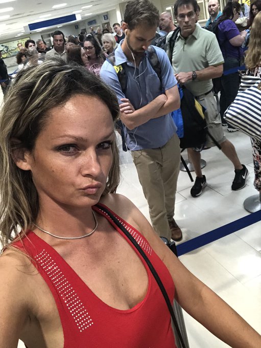 What a great way to spend my morning. Waiting in a LONG ass security line at airport. There&rsquo;s no priority
