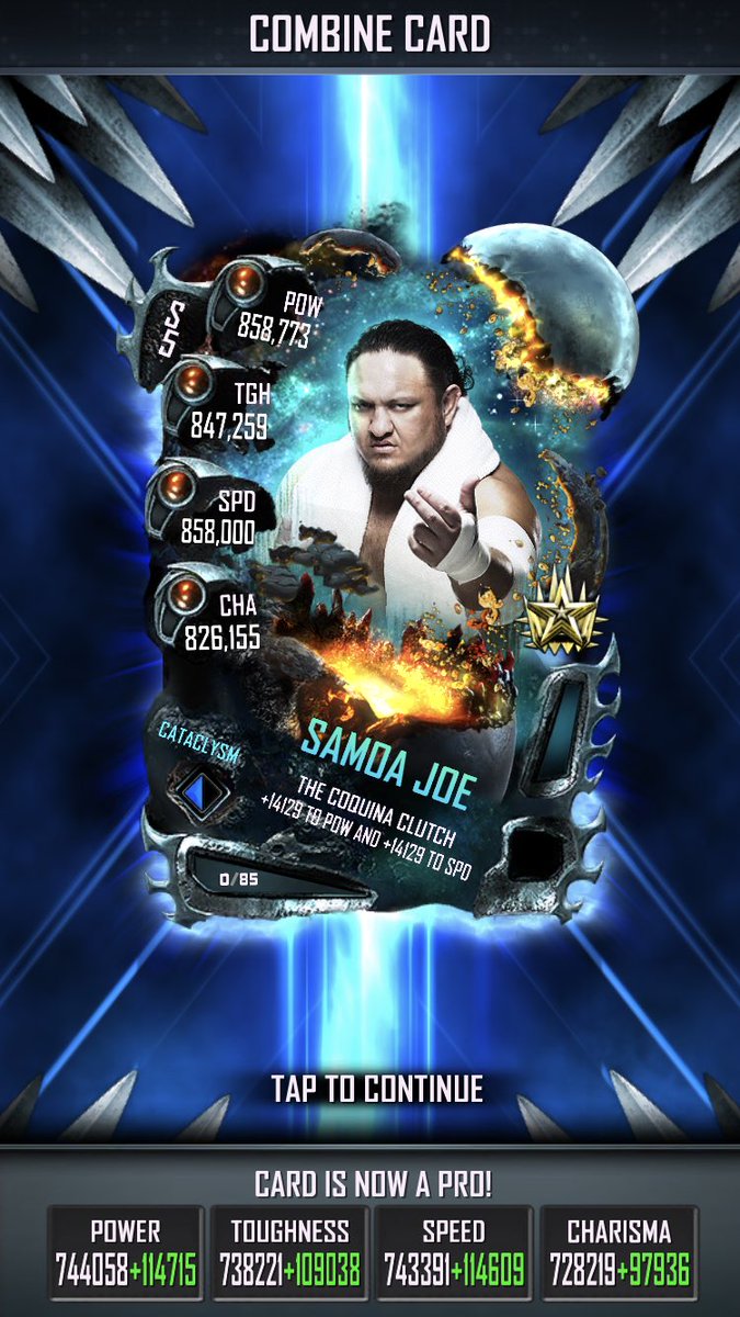 MrDynamite_26's tweet photo. #HeyJoe #FullHeroic @SamoaJoe #DoneAnDOut and the Deck That Finish using 10's from start to end #welcomeToMyJungleJoe #WWESuperCard ๐ค๐ผโค๏ธ๐ค๐ผ https://t.co/CJEUAVaysh