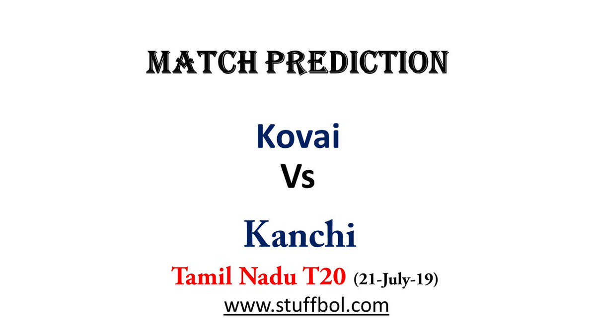 StuffBol's tweet photo. Click the link here --> https://t.co/g3KR21mKQp <--
for Match Prediction of Kovai Kings VS Kanchi Veerans
#TNPL #TNPL2019 #SemmaWeightu #vbkv #kanchiVeerans #VBKVvsLKK #NammaPasangaNammaGethu #Modhareaddya #LKKvVBK #LKKvVKV #LKKvVBKV https://t.co/bijeF6Wyet