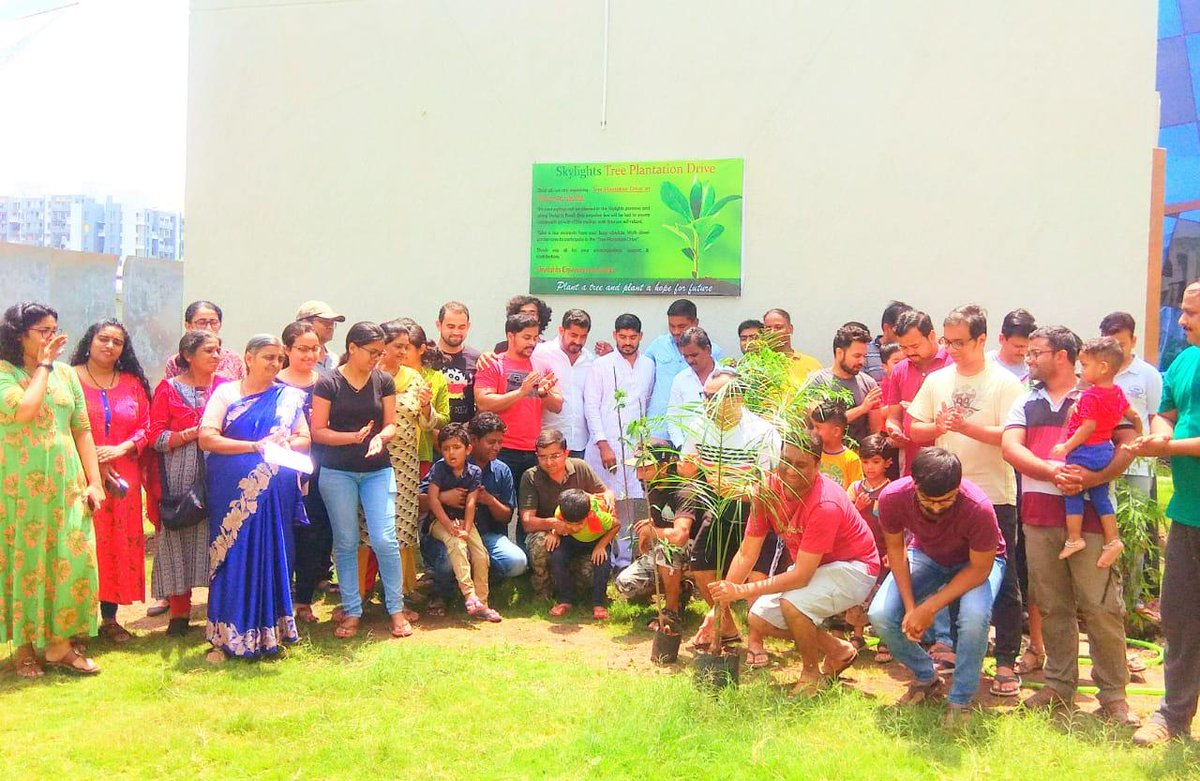 Skylights Tree Plantation Drive SHUBAARAMBH today by Shri @Anilsatavpatil1 <a href="/SandipSatav_/">Sandip Satav</a> @RamkrushnaSatav 
Thank You so much to all for attending the event. 
Around 170 saplings with drip irrigation line and will be adopted by people staying in Skylights.